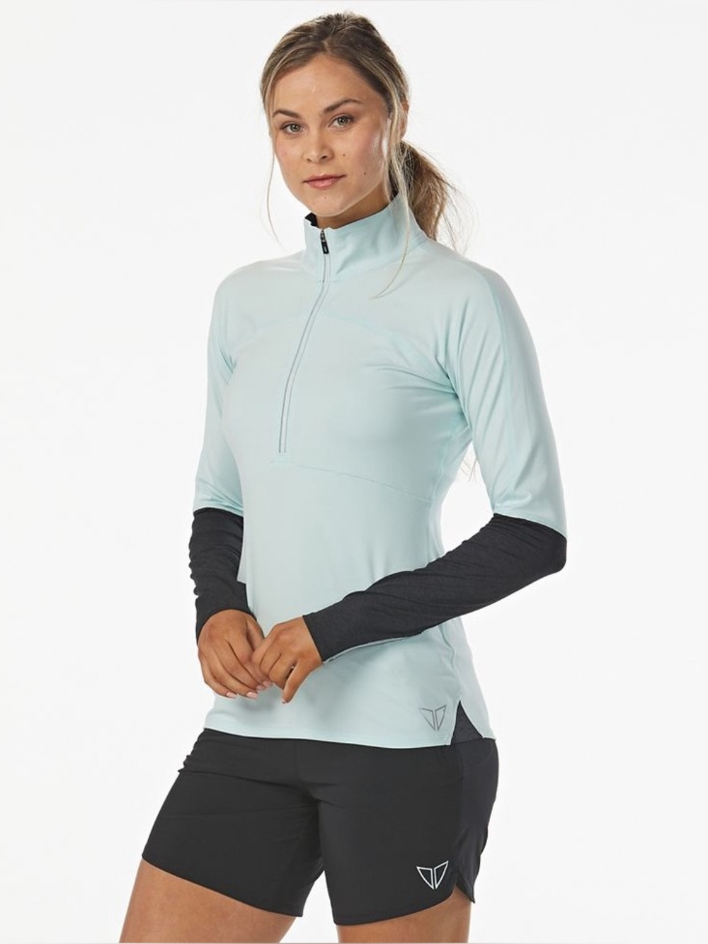 🆕 NWOT Women’s Korsa Static Run 1/2 Zip in Emerald / Black, size Medium